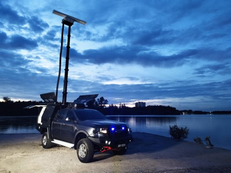 an Image of a car with a radar