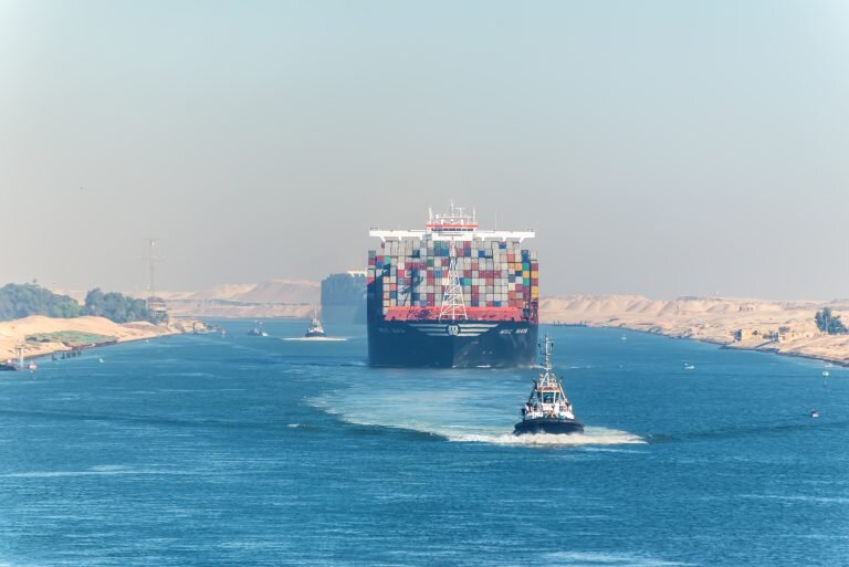 a photo of Suez canal