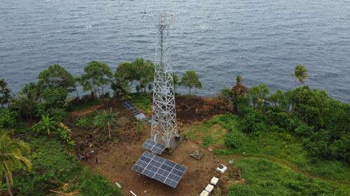 radar tower as part of a marine communication system in Papua New Guinea